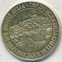 Jugoszlávia 1973. "Josip Broz Tito" jelzett, aranyozott Ag emlékérem (5.02g/0.925/24mm) T:...