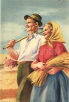 Mezőgazdasági munkáspár / Hungarian socialist propaganda, agriculture