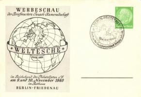 1940 Werbeschau, der Briefmarken-Tausch-Kameradschaft, Berlin-Friedenau / Stamp exchange exhibition, So. Stpl 5 Ga. (EK)
