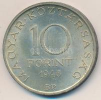 1948. 10Ft Ag "Széchenyi" T:2,2- patina Adamo EM2