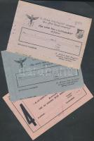 1946 Siess! Adj! Segíts! - A magyar nép összefogása a hadifoglyok, kórházak és tüdőbetegek megsegítésére, az S.A.S. mozgalom adományszelvényei, 2 db, M.Kir.Közellátásügyi Miniszter Gazdasági Munkásruházati akciójának utalványa, 1 db