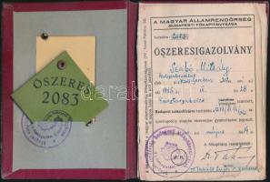 cca 1946 Bp., A Magyar Államrendőrség Budapesti Főkapitánysága által kiadott ószeresigazolvány, mely a székesfőváros területén iparengedély alapján ószeresipar gyakorlására jogosít