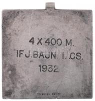 Telcs Ede (1872-1948) 1932. "A Magyar Athletikai Szövetség / 4x400 M. Ifjúsági bajnok I. cs. 19...