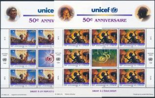 1996 50 éves az UNICEF kisív sor Mi 301-302