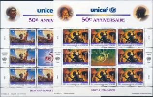 50 éves az UNICEF kisív sor 50th anniversary of UNICEF mini sheet set