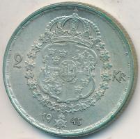 Svédország 1945G 2K Ag "V. Gusztáv" T:2- Sweden 1945G 2 Kronor Ag "Gustaf V" C:VF