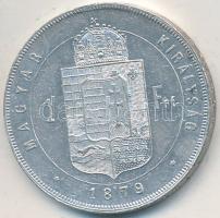 1879KB 1Ft Ag "Ferenc József / Középcímer" T:2,2-  Adamo M15