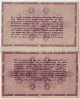 1946. 100.000Adópengő (2x) egyik hátlapi nyomata extrém lefelé ás balra + keret balra és felfelé, il...