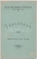 1897 Első budai polgári betegsegélyező és temetkezési egyletének kitöltetlen táncrendje