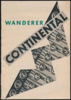 cca 1920-1930 Wanderer Continental írógép képekkel illusztrált német nyelvű katalógusa, 35p / cca 1920-1930 Wanderer Continental Katalog, 35p