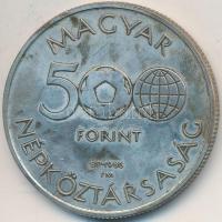 1986. 500Ft Ag "Mexikói Labdarúgó VB-stadion" T:BU ujjlenyomat, patina