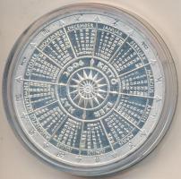 2006. Ezüstözött fém naptár emlékérem (42,5mm) T:PP ujjlenyomat