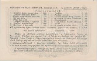 1939. "Ipartestületi Sorsjegy - A Felsőgalla és Vidéke Ipartestület" sorjegye 1P értékben,...