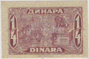 Jugoszlávia 1921. 25P/ 1/4D T:I