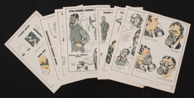 cca 1939 "Baleset ellen védekezz!" gáz- és porvédelem az iparban, tájékoztató füzet tábláz...