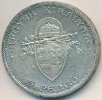 1938. 5P Ag "Szent István" T:2 Adamo P8.1