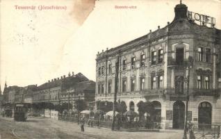 Temesvár, Józsefváros, Bonnáz utca, villamos / street, tram (EK)