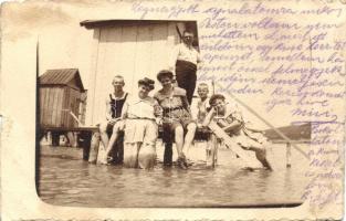 1909 Badacsonytomaj, fürdőzők, photo (EK)