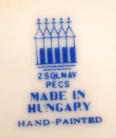 Zsolnay napraforgós váza, matricás, jelzett, hibátlan, m:26,5 cm