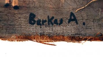 Berkes jelzéssel: Utca részlet. Olaj, vászon, 40×50 cm