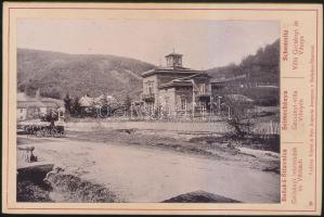cca 1890 Selmecbánya, Szlovákia, Gecsányi-villa Vihnyén, keményhátú fotó, feliratozva, 16x11 cm / cca 1890 Banská Štiavnica(Schmenitz), Slovakia, 16x11 cm