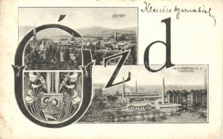 Ózd, Új Kohótelep és Martin mű, Art Nouveau, kiadja Blaskó Vithold (EK)