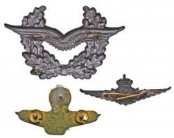 3db klf repülős jelvény replikája, közte brit, belga és német T:2,2-
3pcs of diff replica air force ...