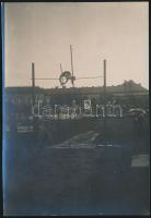 1914 Szemere János rúdugróbajnok a magyar rekordot megjavítva nyer, hátoldalon feliratozva, 11x116 cm