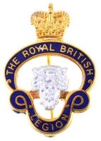 Nagy-Britannia DN "Királyi Brit Légió" segélyszervezet zománcozott fém jelvénye (29x20mm) T:1- Great Britain ND "The Royal British Legion" enamelled metal badge (29x20mm) C:AU