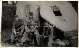 WWII Hungarian soldiers, pilots (?) photo (EK)