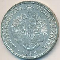 1938. 2P Ag "Madonna" T:2,2- Adamo P7