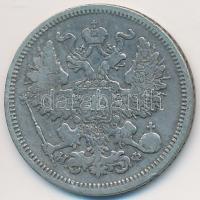Orosz Birodalom 1865. 20k Ag T:2-
Russian Empire 1865. 20 Kopeks Ag C:VF