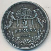 1912KB 2K Ag "Ferenc József" T:2- patina Adamo K6