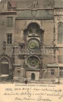 Praha, Prag; Astronomische Kunstuhr am Altstädter Rathaus / astronomical clock in the old town hall