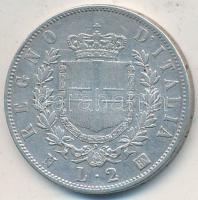 Olaszország 1863BN 2L Ag "II. Viktor Emanuel" T:2- Italy 1863BN 2 Lira Ag "Vittorio Emanuelle II" C:VF