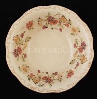 Zsolnay pillangó mintás kompótos készlet, kézzel festett, jelzett, hibátlan, összesen: 7 db