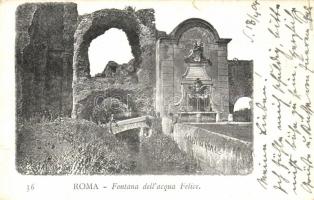 Rome, Roma; Fontana dell'acqua Felice / fountain (r)