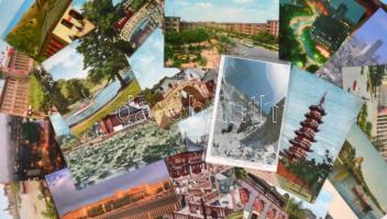 90 db MODERN használatlan külföldi városképes lap; Kínai / 90 modern unused foreign town-view postcards; Chinese