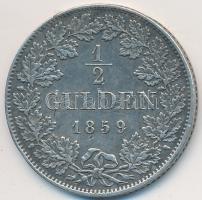 Német Államok / Bajorország 1859. 1/2G Ag "II. Miksa" T:2- ph.
German States / Bayern 1859...