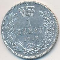 Szerbia 1915. 1D Ag "I. Péter" T:2-
Serbia 1915. 1 Dinar Ag "Peter I" C:VF