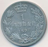 Szerbia 1897. 1D Ag "I. Sándor" T:2-
Serbia 1897. 1 Dinara Ag "Alexander I" C:VF