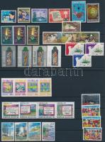 Christmas 14 diff. edition (36 diff. stamps) on 2 stock cards, Karácsony motívum 14 klf kiadás (36 klf bélyeg) 2 stecklapon