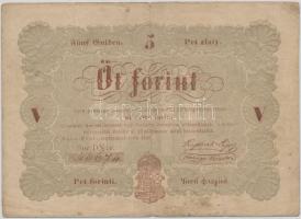 1848. 5Ft "Kossuth bankó" barna T:III