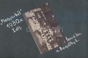1930-1936 A Magyar hét I. díjasa, az Őszi lakberendezés vásár életképei, 3 db fotó, kartonra ragaszt...