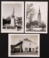 cca 1930 Izsák, Filmszínház, Hangya szövetkezet 3 db 6x9 cm-es fotó és 3 db negatív