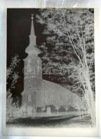 cca 1930 Izsák, Filmszínház, Hangya szövetkezet 3 db 6x9 cm-es fotó és 3 db negatív