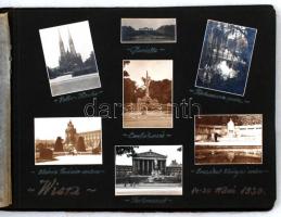 1929-1939 Régi fotóalbum 69 képpel(Lillafüred, Bécs, Mátraháza, Somlóváralja, Mariazell), több cserk...
