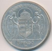 1930. 5P Ag "Horthy jobbra" T:3 patina
Adamo P8