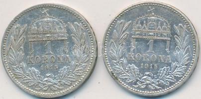 1915KB 1K Ag "Ferenc József" (2x) T:2,2-