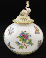 Herendi Viktória mintás nagy méretű bonbonier, kézzel festett, jelzett, hibátlan, m:23 cm